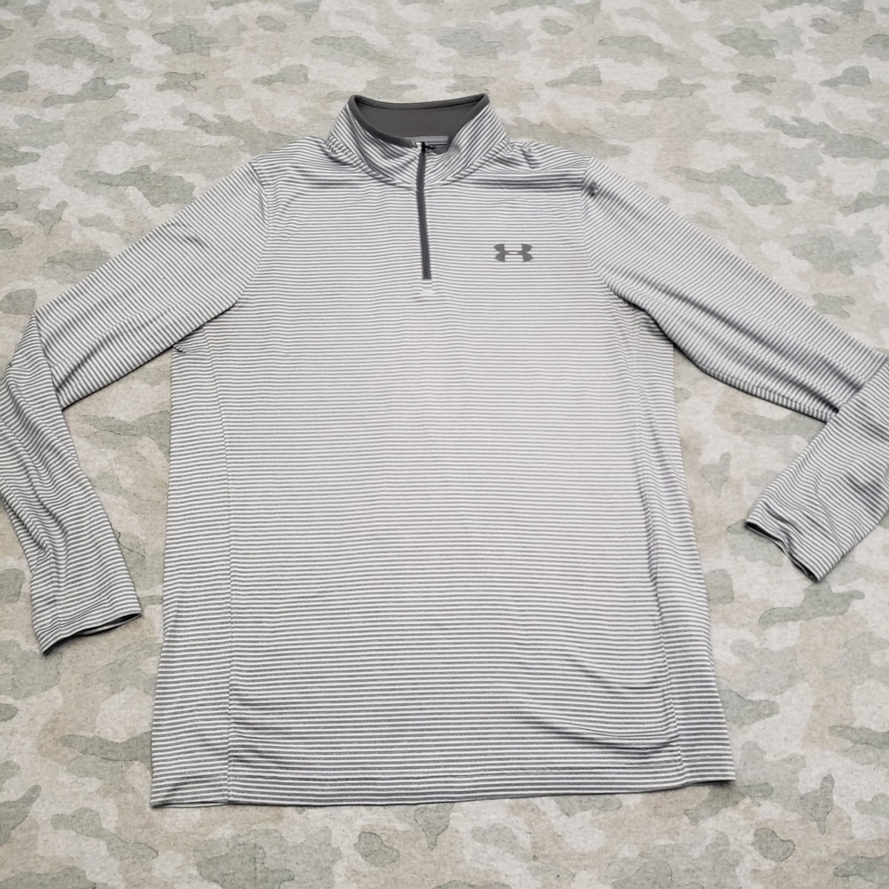 Under Armour Shirt Mens Small Gray Loose Coldgear Long Sleeve